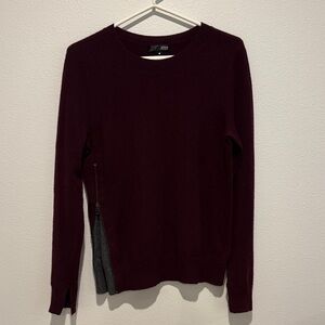 Aqua Cashmere Sweater in Rich Burgundy
